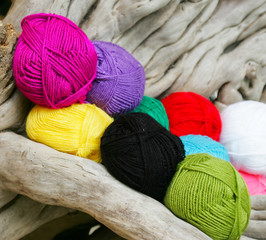 balls of a yarn knitting