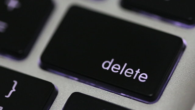 pushing delete key
