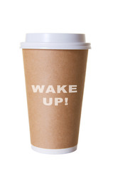 Wake Up Coffee To Go Cup