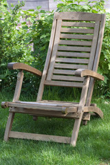 Klappstuhl im Garten