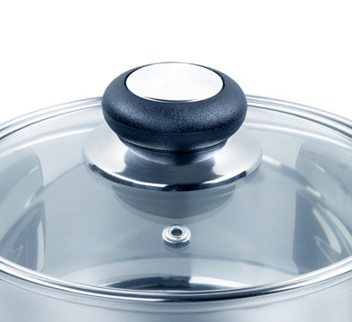 Glass lid on a pot