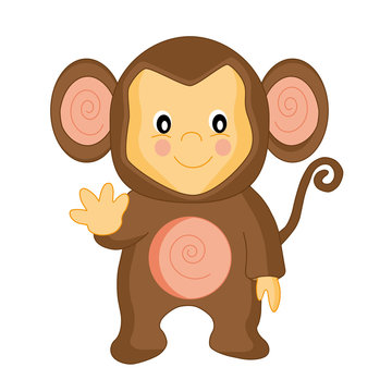 Niño disfrazado de mono