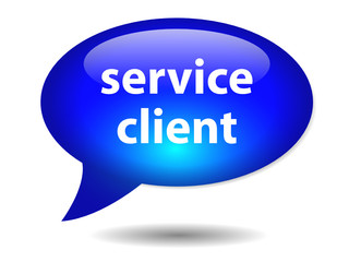 Bouton Bulle SERVICE CLIENT (Assistance Aide Contacter Nous Web)