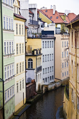 Fototapeta na wymiar Old and colorful buildings in Prague