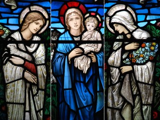 Religious stained glass window collection