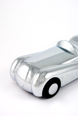 silver toy car