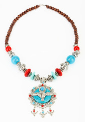 Ethnic Tibetan necklace with yak symbol