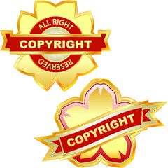 Vector copyright label for sale.