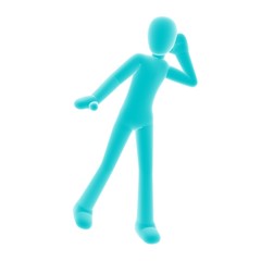 blue person eavesdrop