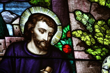 Obraz premium Stained Glass Jesus
