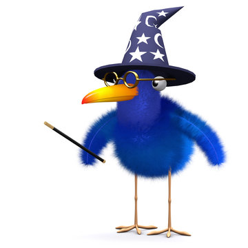 3d Blue Bird The Wizard