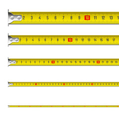 Exact tape measure. Vector.