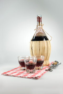chianti in fiasco