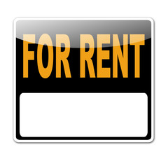 Pegatina FOR RENT en blanco