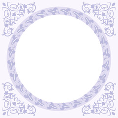 Round frame in pastel shades