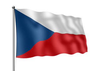 Fototapeta na wymiar Tschechien-Flagge