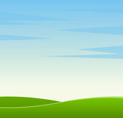 Obraz premium background the green field and sky