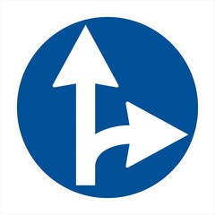 Obligation road sign