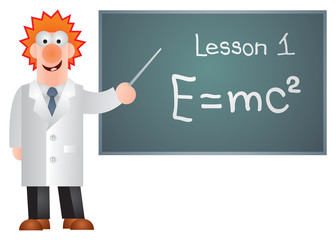 Professor near the blackboard