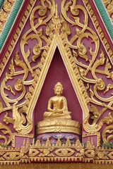 art on archway of Wat Nong Waeng, Borabue, Mahasarakam