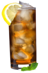 ice tea with lemon and mint
