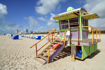 Obraz premium Miami South Beach Lifeguard Hut