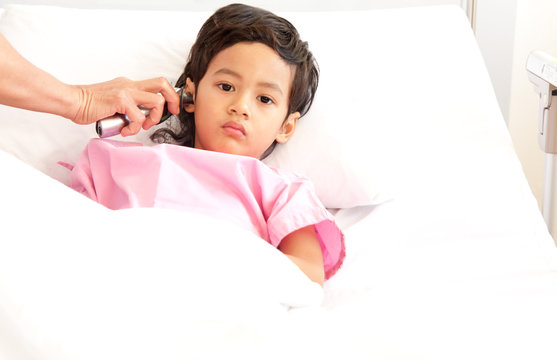 Boy in hospital