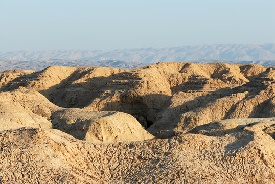 Arava desert in the first rays of the sun