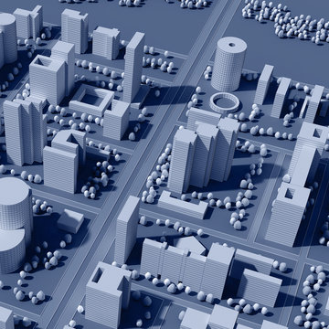 3d map of city