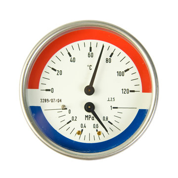 Temperature and pressure meter