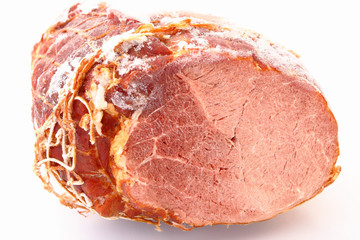 ham on the white background