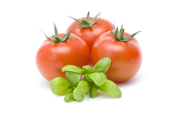 tomatoes and fresh basil