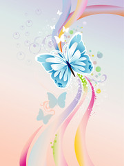 butterfly color vector illustration