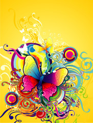 butterfly color vector illustration
