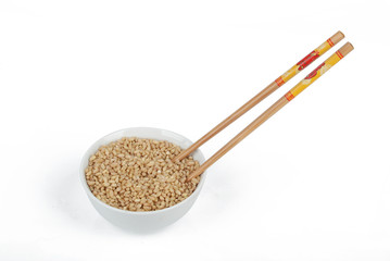 wheat seeds in a bowl