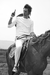 young man and horse