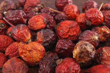 Dried berries of a dogrose