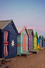 Bathing boxes at Brighton Beach in Melbourne