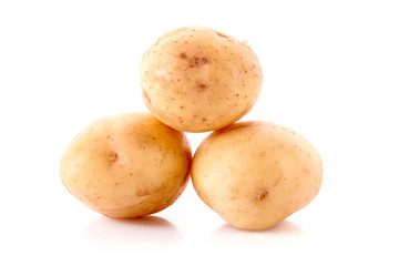 Potatoes isolated on white