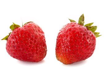 strawberries isolated on white