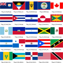 north american flags