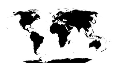 detailed World map silhouette