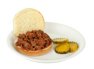 Sloppy Joe Sandwich Isolated
