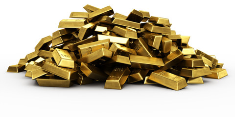 Pile of gold bars - 23806459
