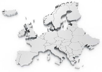 Euro map - obrazy, fototapety, plakaty