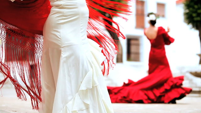 Traditional Spanish Flamenco Dancers