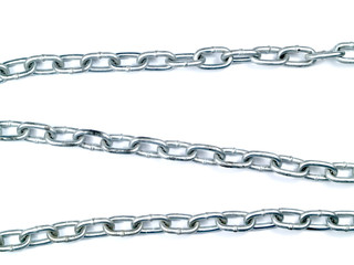 Steel Chain Isolated on a White Background