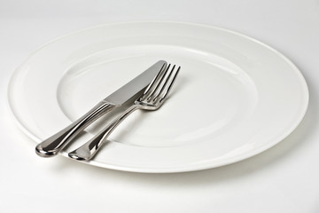 Plate, Knife, Fork