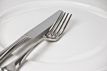 Plate, Knife, Fork
