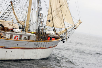 Old ship in the baltic sea